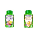 Viafusion Omega-3 Berry Lemonade Heart Health Gummies 120 Greve og Orange Smaget C-vitamin Gummies til immunforsvar 150 Greve