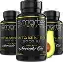(3 Pack) Smarter Vitamin D3 5000 IE i Avocado Oil 125mcg 270 Mini Softgels