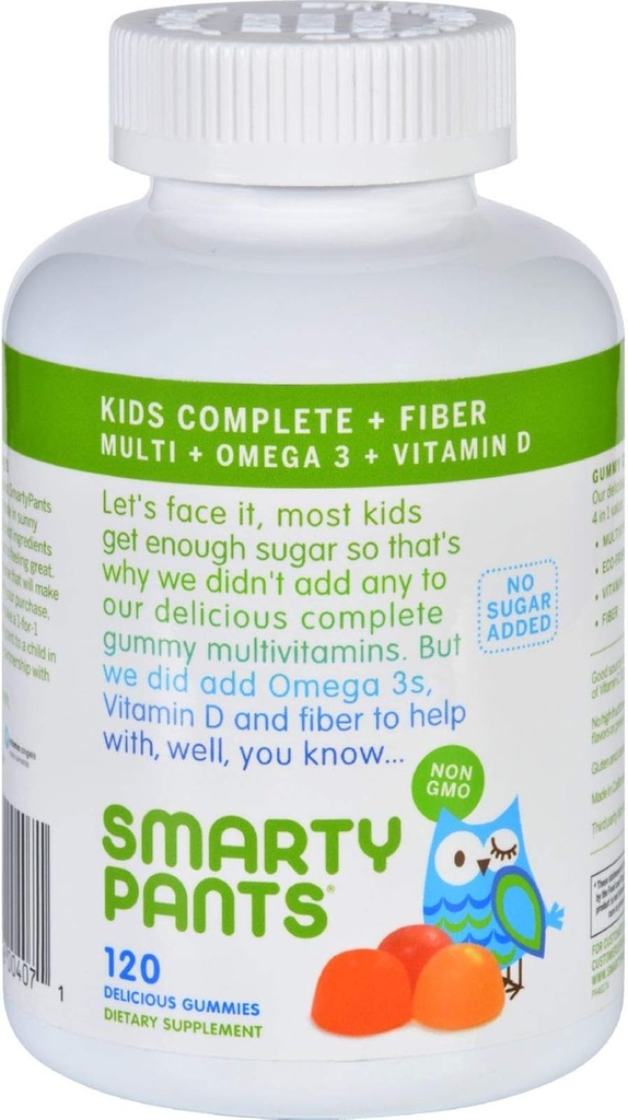 SmartyPants Multivitamin - Kids Complete og Fiber Gummy - 120 Greve