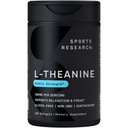 Sports Research L- Theanine 200mg with Organic Coconut Oil against 124; Suntheanin Supplement for Focus, Afslapning & Alerness Measures 124; Double Strength, Non- GMO & Gluten Free