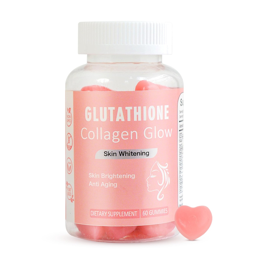 Glow gummies for kvinder hudpleje og sundhed, 60 Greve, Vandmelon flavor collagen glødende hud gummies for hud lysning, Organic Chewable gummies vitaminer, Vegan, Gluten- fri