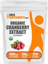 Bulkaddiments.com Organic Cranberry Extract Powder - Organic Cranberry Flavoring Powder, Sourced from Vaccinium Macrocarpon Fruit - Vegan & Gluten Free, 500mg per Serving, 100g (3,5 oz) (Pack of 1)