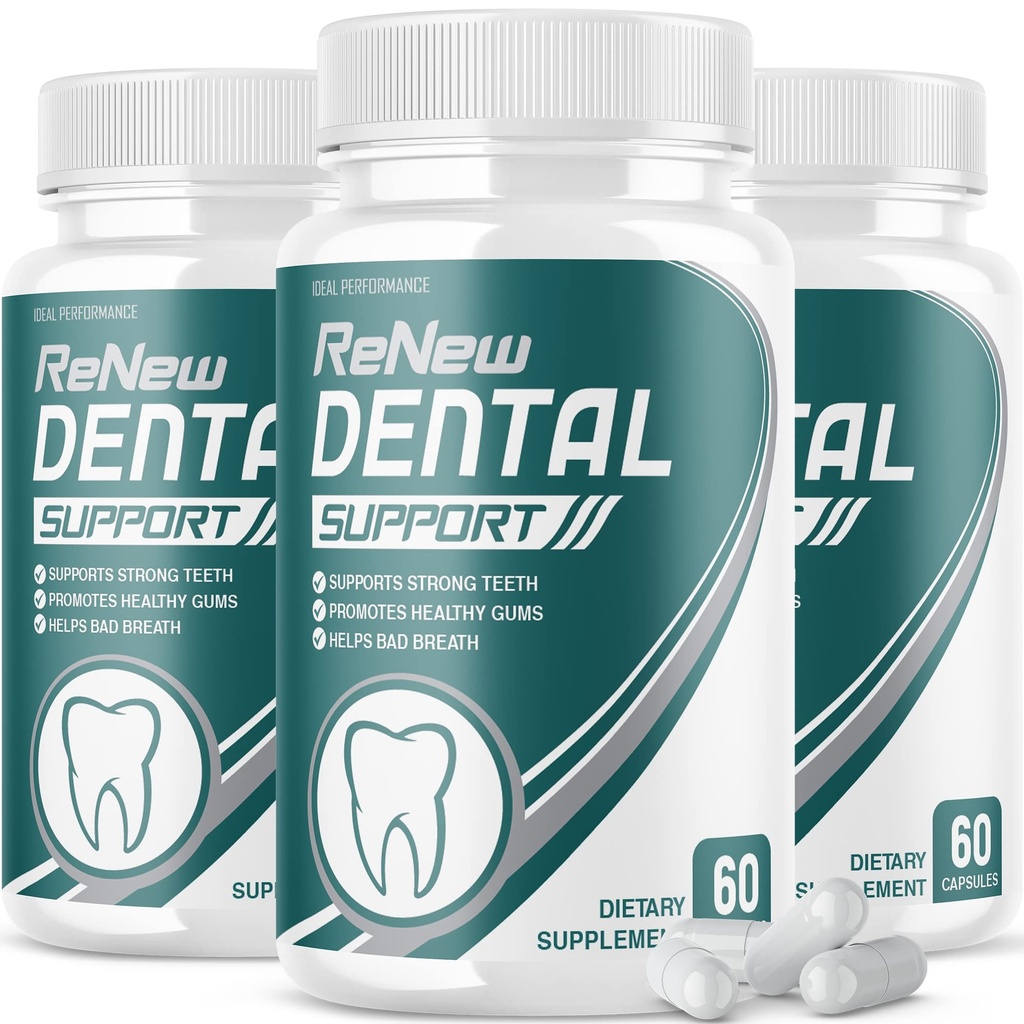 IDEAL YDEEVNE (3 Pack) Renew Dental Support Pills Cleaner (180 Kapsler)