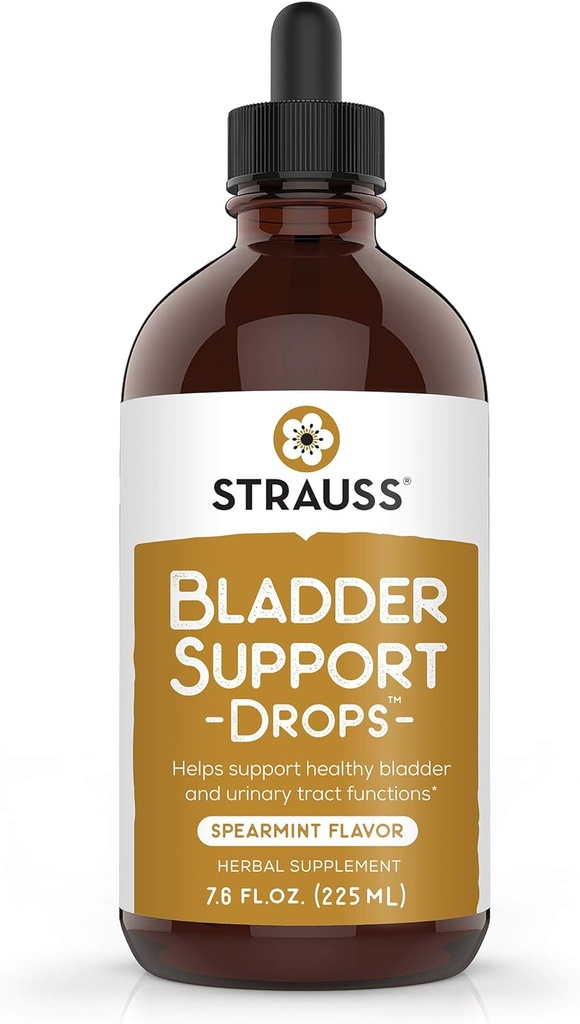 Strauss Naturals Brege Support Drops Natural Support for Urinary System Support, Gluten- Free, Soy- Free, og Non- GMO, 7.6 fl oz.