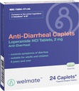 WELMATE - Anti- Diarré kapsler (24 kapsler) - Loperamid HCL 2 mg - Diarré Symptomer Relief - Upset Mave Reliever - Anti Diarré piller - Over- The- Counter Medication
