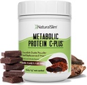 NaturalSlim Protein Powder med vitaminer og mineraler Metaboliske C- Plus - Meal Erstatning Powder Foretrukket med C-vitamin, Zink & Aminosyre - Chokolade Protein Powder 10 Servering 1.1 LB.