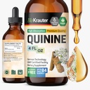BIO KRAUTER Quinin til Leg Cramps Tincture - Cinchona Bark Extract - Vegan Quinine Liquid - Alkohol & Sugar Free Extract 4 Fl.Oz.