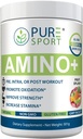 PURE Amino + Drink Mix, Fruit Splash, 9 Essential Aminosyrer, L-Arginin, L-Citrullin, 501g, 30 Servering, Premium Wellness supplement
