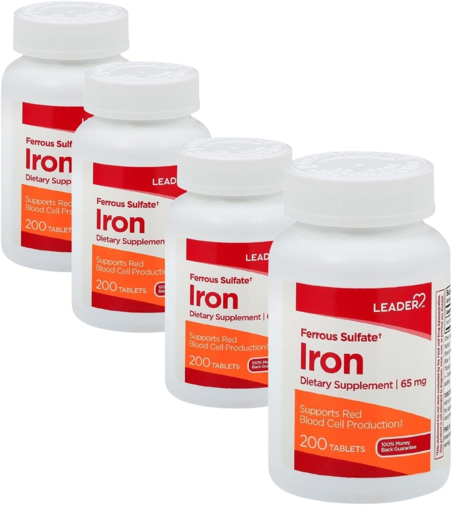 Leder Ferrosulfate 65MG tabletter 200 Ct. Jerntilskud til energi og vitalitet