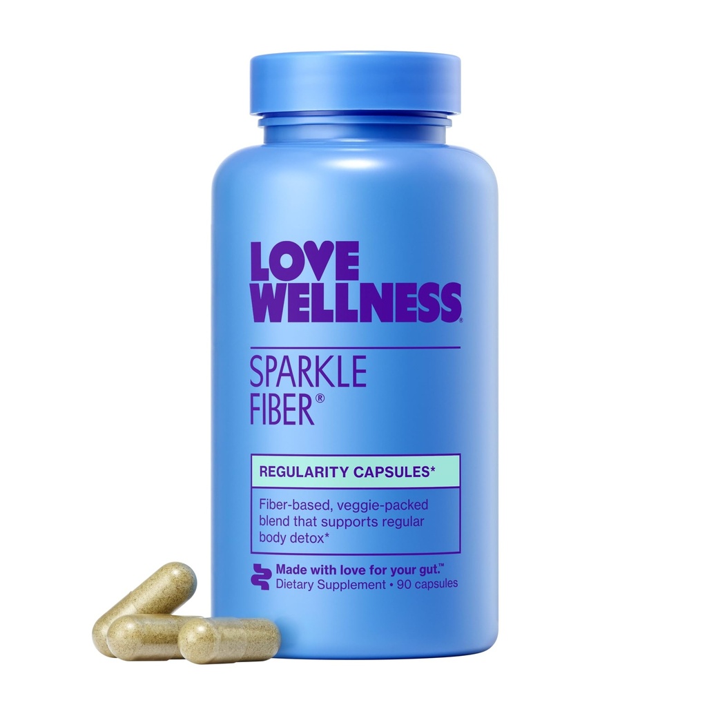 Love Wellness Sparkle Fiber Beeg 124; Fiber tillæg med fordøjelsesbesvær Enzymes Beeg 124; Grønne Superfood Powder & Psyllium Husk Powder Beeg 124; Promoerer Gut sundhed for kvinder
