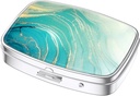 Nipichsha Pill Box, Lille Pill sag for purse & Pocket, Cute Travel Medicine Organizer, Portable Medicine Container Holder til at holde vitaminer, Medicin, Fish Oil & Kosttilskud, Teal Marble