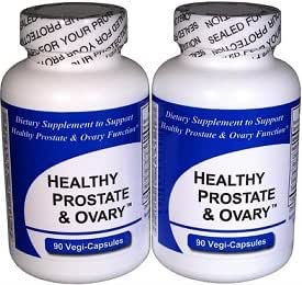 Sund prostata og æggestokke - (2 flasker indeholder i alt 180 Vegi- Kapsler) - Koncentreret urtebind - med Crinum Latifolium, Vegan Kosher Caps. Prostata urter til optimal støtte *