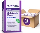 Natrol Advanced Sleep Melatonin 10mg, Kosttilskud til afslappende søvn, Time Release Melatonin Tablets, 30 Time- Release Tablets, 30 Day Supply (pakke med 12)
