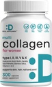 Multi collagen piller med C-vitamin, E & biotin, 300 kapsler - hydrolyseret collagen peptider - 11 i 1 Formel med Saw Palmetto, Bamboo Silica, & Hyaluronsyre - hår, hud, negle, & fælles sundhed