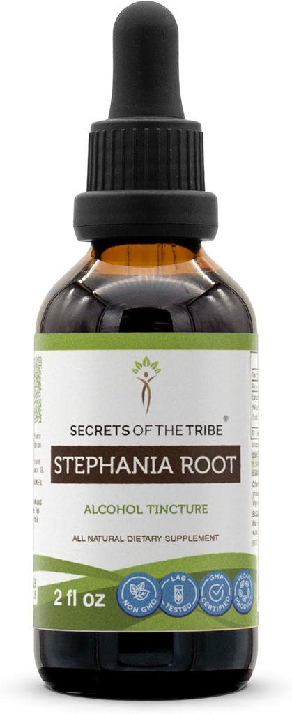 Hemmeligheder af Tribe Stephania Root Tincture Alkohol ekstrakt, High- Potency Herbal Drops, Tincture Lavet af Radix Stephaniae Tetrandrae Samlet Sundhed og Wellness 2 oz