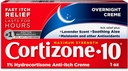 Kortison-10 Maksimal styrke Overnatning Itch Relief Cream, 1% Hydrocortison, Fast- Actioning, Lavendel Scented Anti- Itch Cream til Bug Bites, Udslæt, Eksem, Psoriasis, Poison Ivy, Oak, Sumac, 1 oz