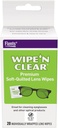 Flints Lens Wipes, Tør 'N Clear, 20 Greve, Præ- fugtig, Streak- Free, Safe for Glasses, Anti- Fog, Gentle Rengøring, Clear Vision, Individuelt indpakket til rejse & Convenience, Lavet i USA