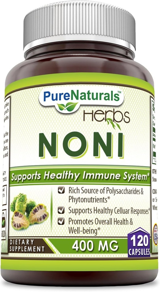 Pure Naturals Noni - 400mg kapsler - 120 kapsler