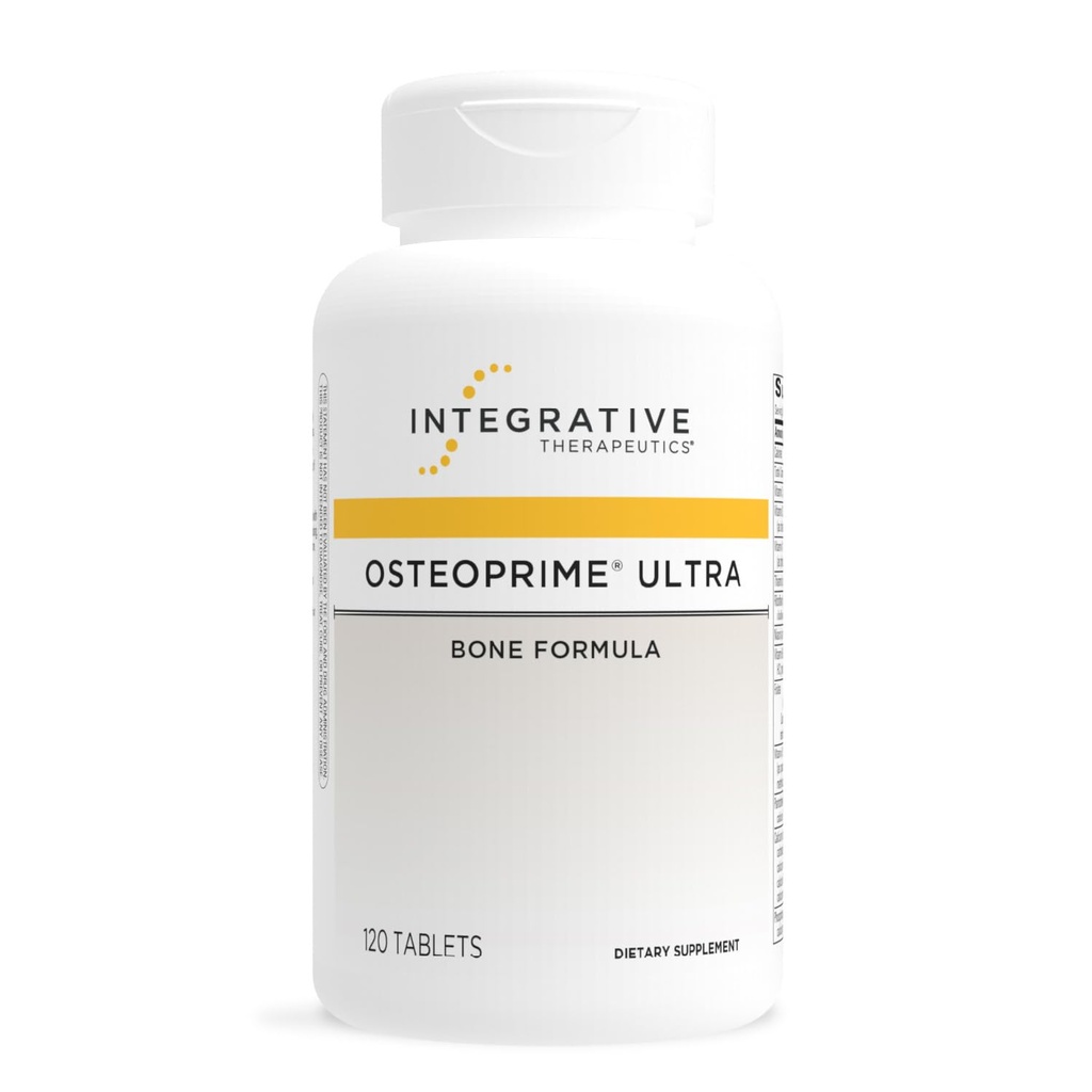 Integrativ terapi OsteoPrime Ultra - supplement til støtte sunde knogler * - Understøtter Bones & Calcium Absorption * - Inkluderer essentielle vitaminer og mineraler - 120 Greve (30 Servere)