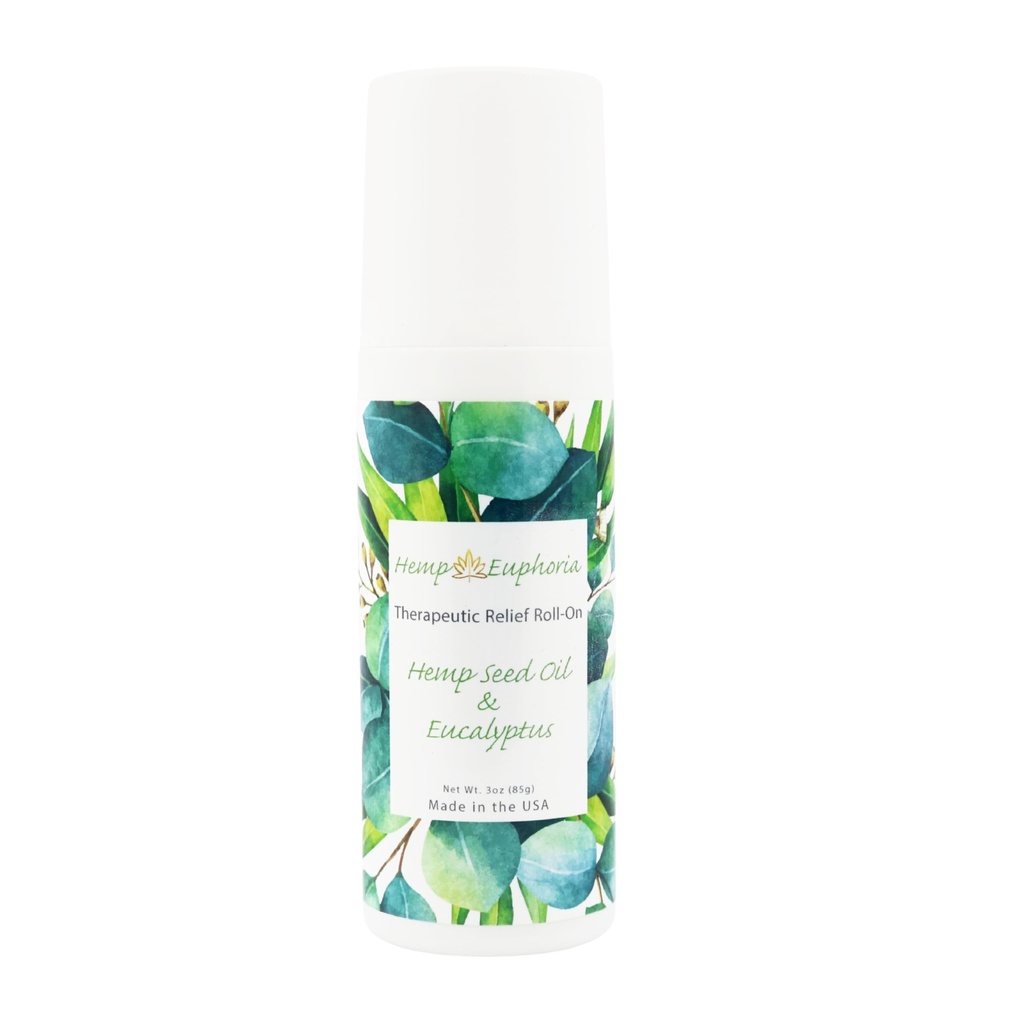 Hamp Seed Oil and Eucalyptus Joint & Muscle discomfort Relief Roll -On Gel - 124; USDA Certified Organic Hamp Seed Oil, Hjælper Relieve Sore eller Tight Muskler