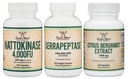 Nattokinase supplement (120 kapsler), serrapeptase (120 kapsler), Citrus Bergamot (60 kapsler)
