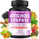 Artichoke Capsules with Artichoke, Papaya, Apple Pectin and More - 90 Capsules for 3 Months Supply
