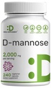 DEAL SUPPLEMENT D Mannose 500mg kapsler (2 000 mg per servering), 240 Veggie piller - hurtig fungerende vandopløselig form - Ekstra styrke Urinary Tract (UTI) Sundhedsstøtte - Non-GMO, Vegan Friendly