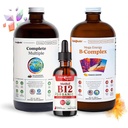 LIQUIDHealth High Performance Vitamin Bundle for voksne med Mega Energy B- Complex, Komplet multiple Multivitamin & Organic Vitamin B12 Drops - Boost Natural Energy & Forbedre Atletisk ydeevne