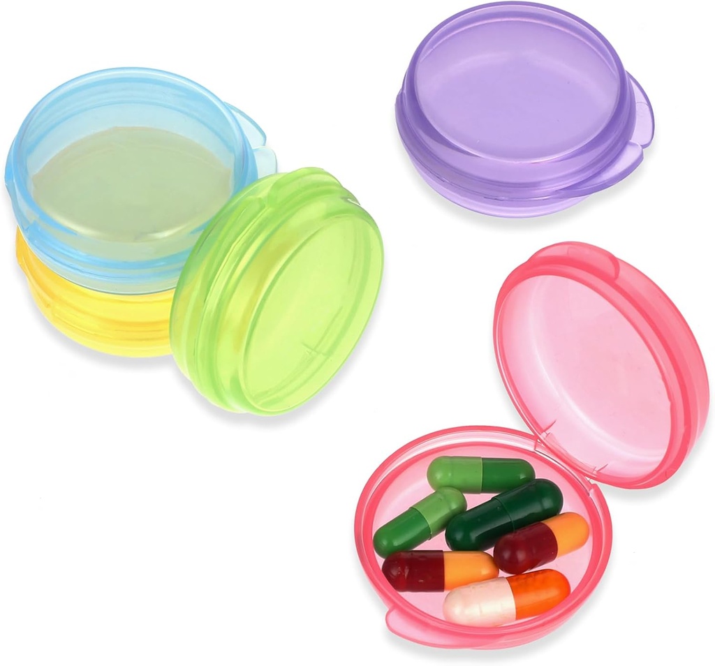 5 Pakker Mini Pill sag Lille Pill Organizer Box Bærbar Vitamin Holder Travel Pill Container til Pocket pung piller opbevaring boks til at holde medicin Cod Lever olie