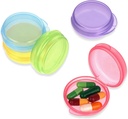5 Pakker Mini Pill sag Lille Pill Organizer Box Bærbar Vitamin Holder Travel Pill Container til Pocket pung piller opbevaring boks til at holde medicin Cod Lever olie