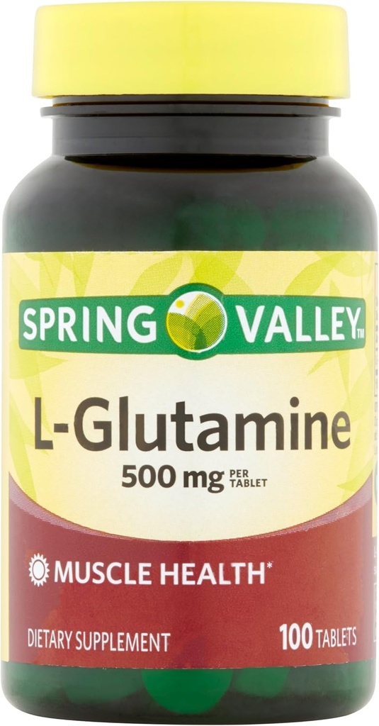 Spring Valley - L- Glutamin 500 mg, 100 tabletter