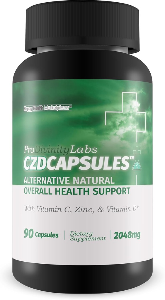 Pro guddommelighed Labs CZD kapsler - Samlet sundhedsstøtte supplement - en alternativ naturlig tilgang til sundhed med C-vitamin, zink, D-vitamin, & urter - Støtte immunforsvar & reduceret hævelse