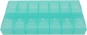 7 Dag Ugentlig Pill AM PM Organizer, ShysTech Stor Pill sag Pill Box 2 tid En dag for piller / Medicin / Kosttilskud / Vitamin (grøn)
