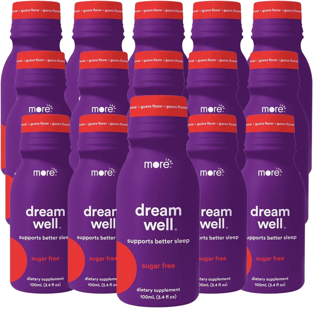 Flere Labs Dream Well Holistic Sleep Shot Drink 15 Pack Shut 124; Non- Habit Forming Shut 124; Lemon Balm, Melatonin og Glycine Shut 124; Sleep Support Solution