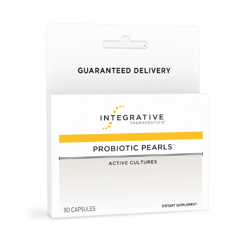 Integrative Therapeutics Probiotic Pearls - Daglig fordøjelsestillæg for Gut Health Support * - Probiotiske kapsler for immunforsvar support * - Soy- Free - 90 Tæl (90 Servere)