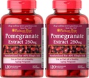 Puritans Pride Pomegranate Extract, 250 Mg, 120 Greve (pakke af 2)