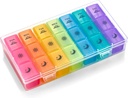 Ugentlig pilleorganizer sag - 3-times- a- dag pilleboks - Stor plastik dispenser med 7-Daglig morgen Noon & Night Compartments for piller, kosttilskud, fiskeolier og vitaminer