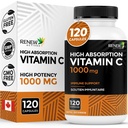 GENNEW AKTIVITETER Maksimal styrke Vitamin C 1000MG per servering - Antioxidant & immunbooster for total sundhed, knogler, tænder og tandkød - Non-GMO, sukkerfri, 4-måned forsyning - Made in Canada - 120 kapsler