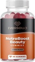 Nutraboost Beauty Gummies, Vegan Collagen Booster, Biotin, hud hår og negle, vitamin A, E, C, Citrus Flavor, 30 Day Supply, sukkerfri