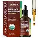 Organic Maca Root Liquid Drops - Understøtter Hormone Balance, Mood, og energi i kvinder og mænd - Lepidium Meyenii til støtte ydeevne og Vitality - non-GMO, Vegan, Unflavored - 60 Serveringer