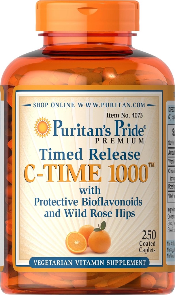 Puritans Pride Vitamin C, 250 Greve