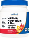Nutricost Calcium Magnesium Zink med D3- vitamin pulver, 60 Servering (Fruit Punch) - Calcium (1000 MG) Magnesium (420 MG) Zink (16.5 MG) D3- vitamin (30 MCG) - Gluten Free, Non- GMO