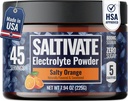 Zero Sugar Electrolyte Powder Dex124; Salty Orange Hydration (med Stevia) Dex124; High Sodium Kalium Magnesium Electrolytes for Fasting, POTS, Sweat Recovery