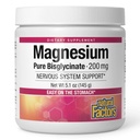 Naturlige faktorer Magnesium Bisglycinate pulver - Whole- Body Health Support - Natural Magnesium Supplement Understøtter Bone Styrke & Sundhed - 5.1 oz (50 Servere)