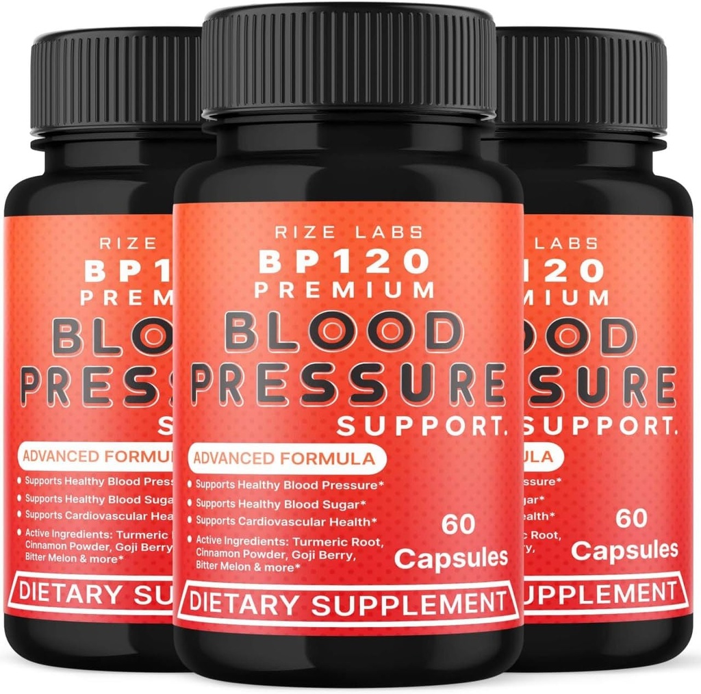 rize laboratorier (3 Pack) BP120 Premium Kosttilskud, BP120 Premium tabletter understøtter inflation, BP120 Premium Stronthen Support Pills, BP120 Premium Maksimum Strength Anmeldelser (180 kapsler)