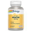 SOLARAY No Flush Niacin 500mg, Flush-Free Vitamin B3 Niacin, Energi og Circulatory System Support, Vegan, Lab Verified, 60- Day Money- Back Garanti, 100 Servere, 100 VegCaps