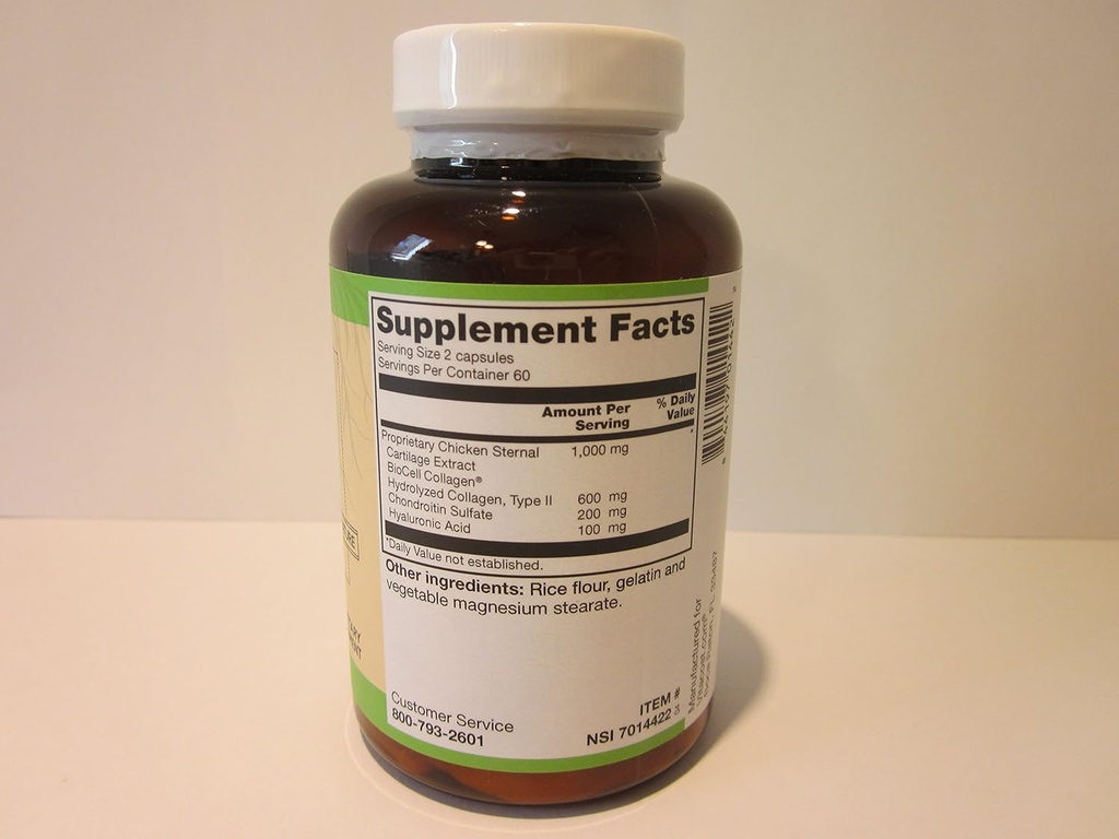 Vitacost Hyaluronic Acid with BioCell Collagen II - 100 mg per Serving - 120 Capsules