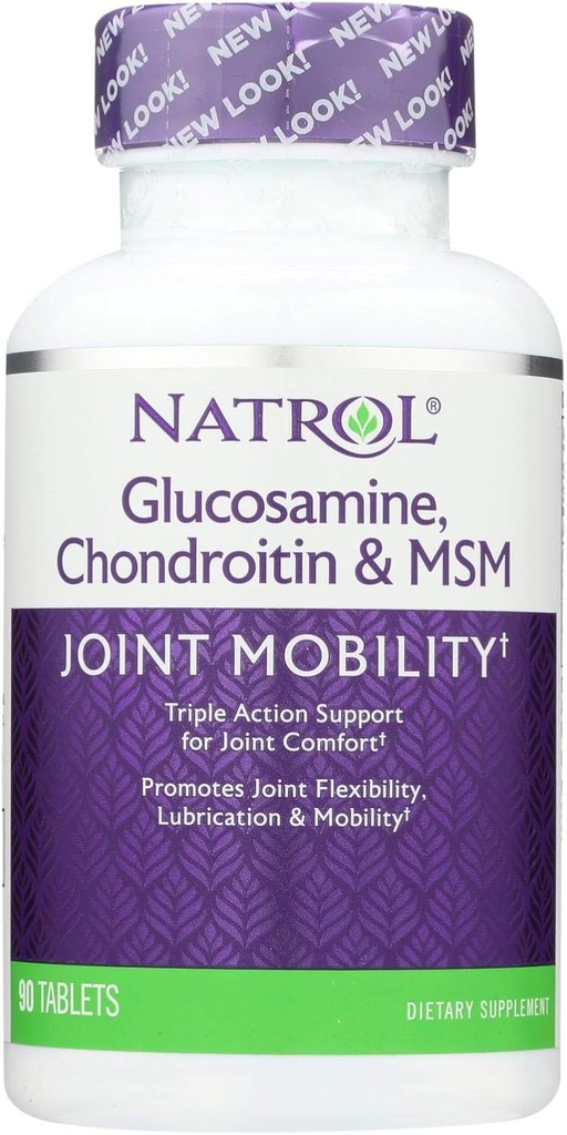Natrol Glucosamin Chondroitin og MSM - 90 tabletter