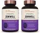 Live KSM- 66 Ashwagandha tillæg w / L Theanine & AlphaWave - ZenWell Everyday Stress Relief, Cognitive, Brain Health - Ashwagandha til mænd og kvinder - 60 kapsler (2 - Pack)