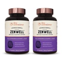 Live KSM- 66 Ashwagandha tillæg w / L Theanine & AlphaWave - ZenWell Everyday Stress Relief, Cognitive, Brain Health - Ashwagandha til mænd og kvinder - 60 kapsler (2 - Pack)